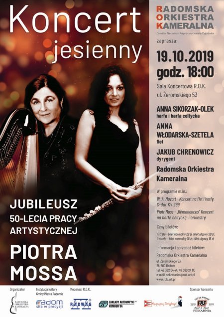Koncert jesienny z okazji jubileuszu 50-lecia pracy artystycznej Piotra Mossa - koncert