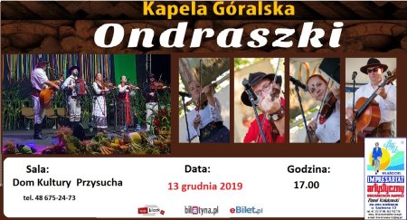 Wspólne Kolędowanie z kapelą "Ondraszki" - koncert