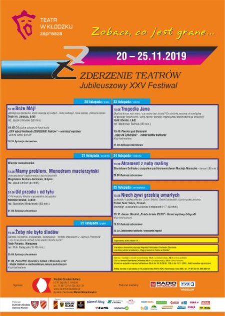 XXV Festiwal Zderzenie Teatrów / 20-25.11.2019 r. / KARNET - spektakl