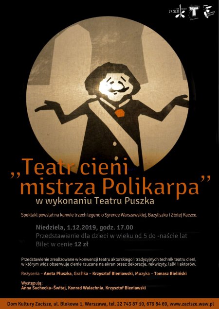 Teatr cieni mistrza Polikarpa w wykonaniu Teatru Puszka - dla dzieci