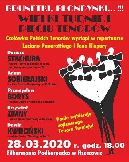 Wielki Turniej Pięciu Tenorów - koncert