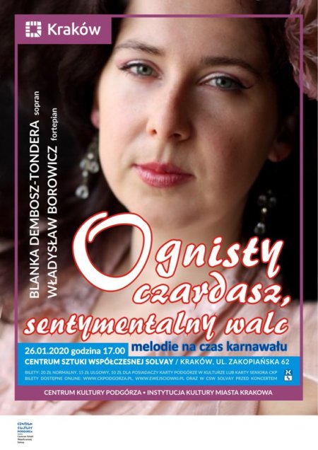 Koncert - Ognisty czardasz, sentymentalny walc - melodie na czas karnawału Blanka Dembosz -Tondera - koncert