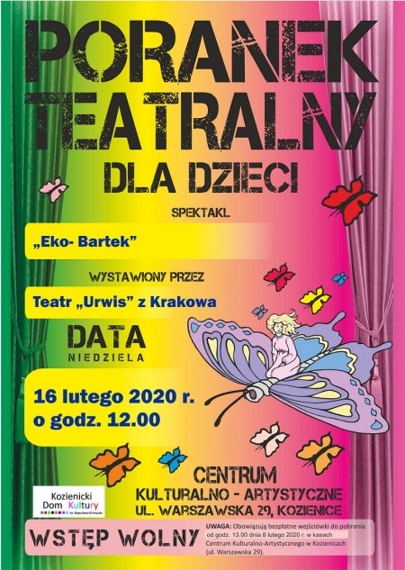 Poranek teatralny - Eko- Bartek (II.2020) - dla dzieci