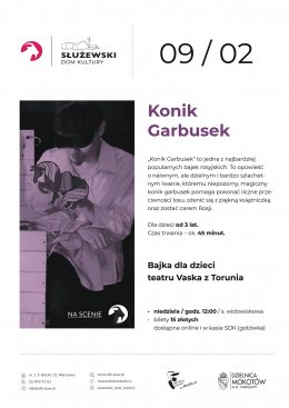 "Konik Garbusek" bajka dla dzieci w wykonaniu Teatru Vaska z Torunia - dla dzieci