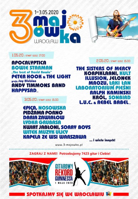 3-Majówka 2020 - Dzień III: Epica, Pidżama Porno, Nosowska, Daria Zawiałow, Kwiat Jabłoni, Łydka Grubasa, Witek Muzyk Ulicy, Sorry Boys, Kapela Ze Wsi Warszawa - koncert