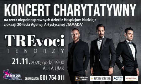 Tre Voci - koncert charytatywny - koncert