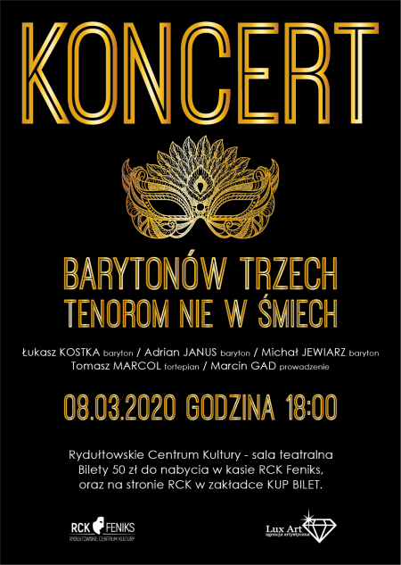 Koncert operetkowy "Barytonów Trzech, Tenorom Nie w Śmiech" - koncert