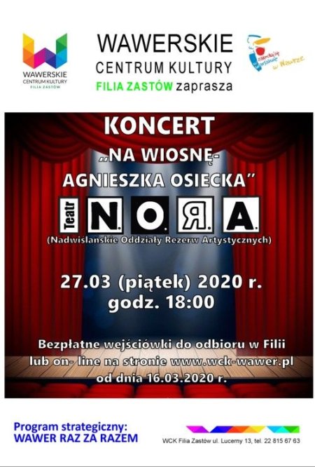 Koncert "Na wiosnę-Agnieszka Osiecka" w Zastowie - koncert
