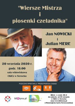 Jan Nowicki i Julian Mere - Wiersze mistrza i piosenki czeladnika - koncert