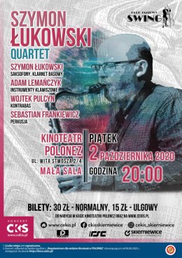 Klub jazzowy SWING: Szymon Łukowski Quartet - koncert