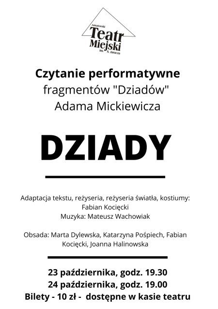 Dziady - czytanie performatywne - spektakl