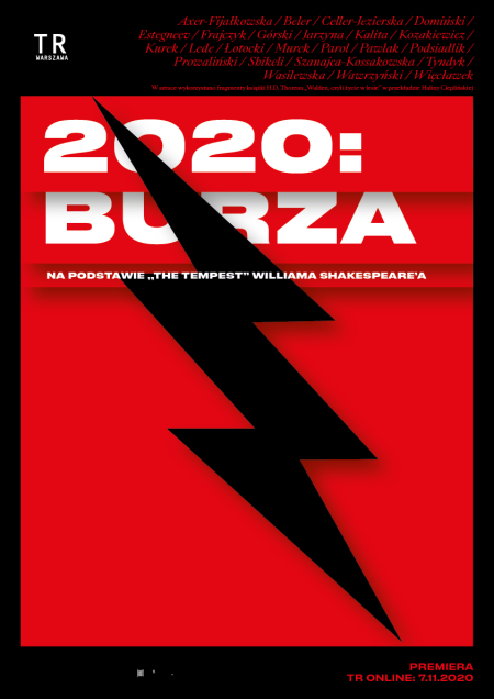 Streaming spektaklu TR Warszawa "2020:Burza" - spektakl