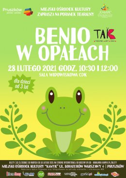 Poranek teatralny "Benio w opałach" - Teatr Tak - dla dzieci