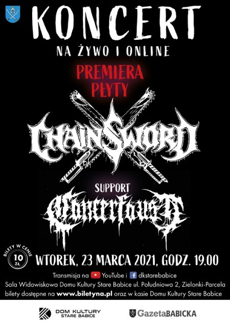 Koncert death metalowy - Chainsword i Cancerfaust - koncert