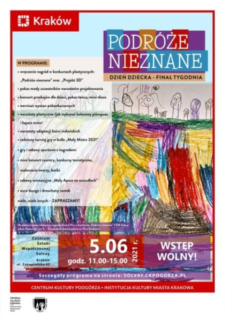 DZIEŃ DZIECKA - PODRÓŻE NIEZNANE / FINAŁ TYGODNIA W CSW SOLVAY - dla dzieci