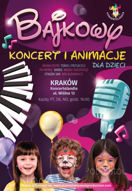 Bajkowy koncert i animacje - koncert