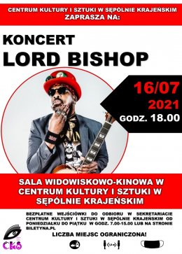 Lord Bishop Rocks – gitarowy czarodziej w Sępólnie Krajeńskim! - koncert