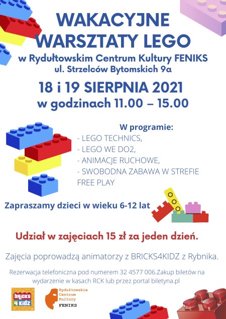 WAKACYJNE  WARSZTATY LEGO - dla dzieci