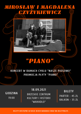 Mirosław i Magdalena Czyżykiewicz - Koncert promujący płytę "Piano" - Bilety na koncert