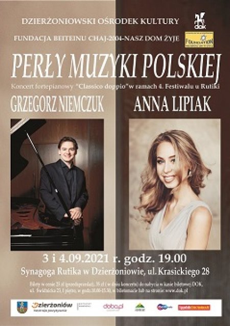 PERŁY MUZYKI POLSKIEJ-KONCERT FORTEPIANOWY GRZEGORZ NIEMCZUK,ANNA LIPIAK - koncert