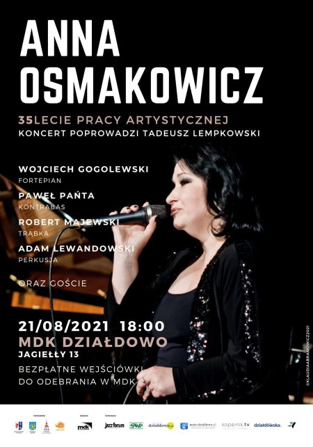 Anna Osmakowicz - 35-lecie pracy artystycznej. Zapraszamy na koncert - koncert