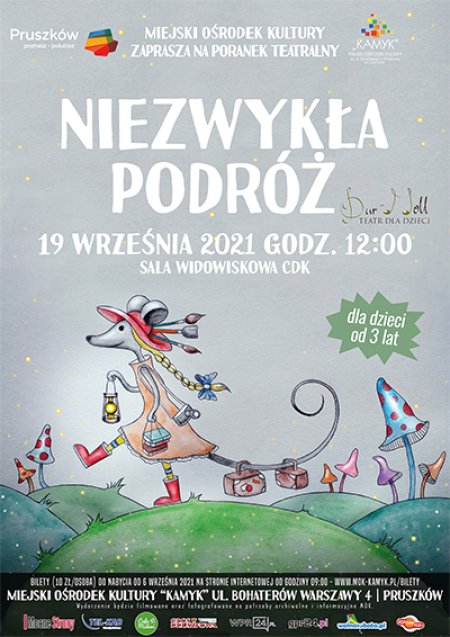 Poranek Teatralny "Niezwykła podróż" - Teatr Dur-Moll - dla dzieci