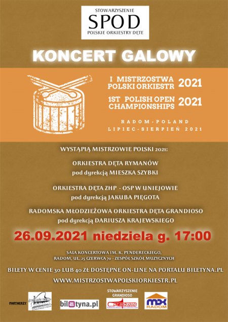 Koncert Galowy - Mistrzostwa Polski Orkiestr Dętych - koncert