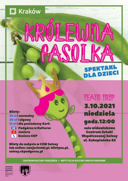 Spektakl dla dzieci „Królewna Fasolka” TEATR TRIP - dla dzieci