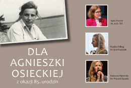 Dla Agnieszki Osieckiej z okazji 85. urodzin - koncert