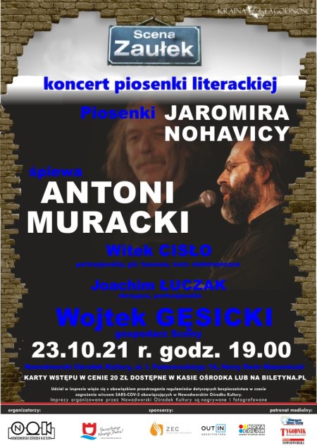 Scena Zaułek - Piosenki Jaromira Nohavicy śpiewa Tolek Muracki - koncert