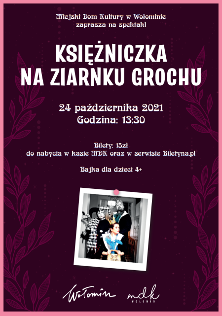 Księżniczka na ziarnku grochu - dla dzieci