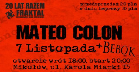 Mateo Colon + Bebok - 20 lat Fraktala - koncert