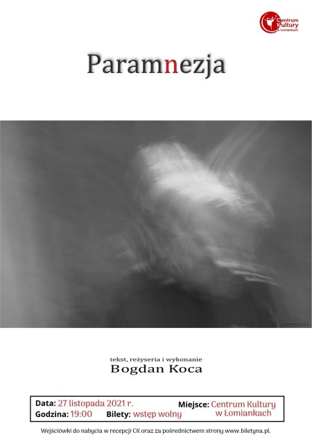 Paramnezja || monodram Bogdana Kocy - spektakl