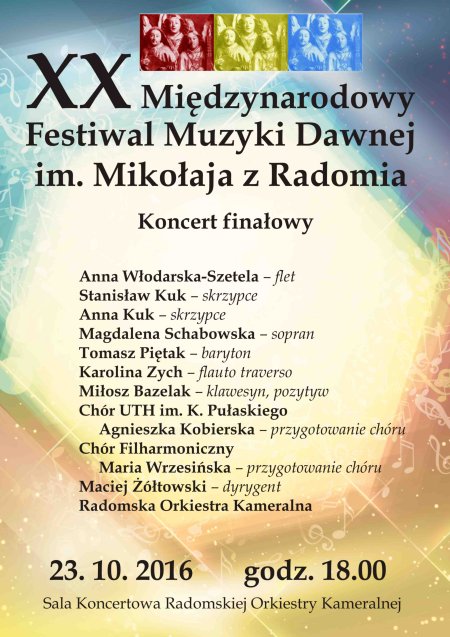 Międzynarodowy Festiwal Muzyki Dawnej im. Mikołaja z Radomia. Koncert Finałowy - koncert