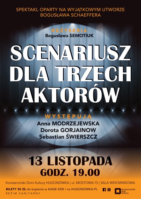 Scenariusz dla trzech aktorów - spektakl