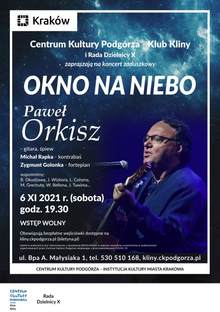"Okno Na Niebo" - koncert zaduszkowy - wyk. Paweł Orkisz - koncert