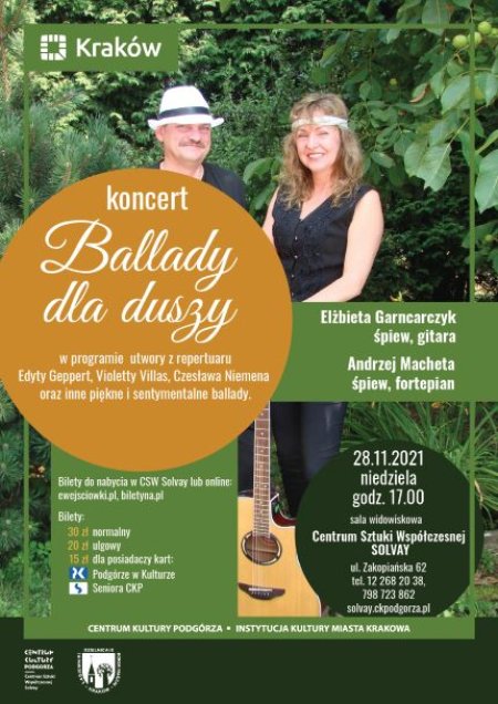 28.11.2020 Koncert „Ballady dla Duszy” - koncert