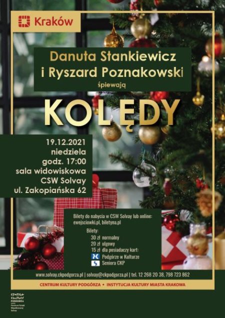 19.12.2021 Danuta Stankiewicz i Ryszard Poznakowski śpiewają kolędy - koncert