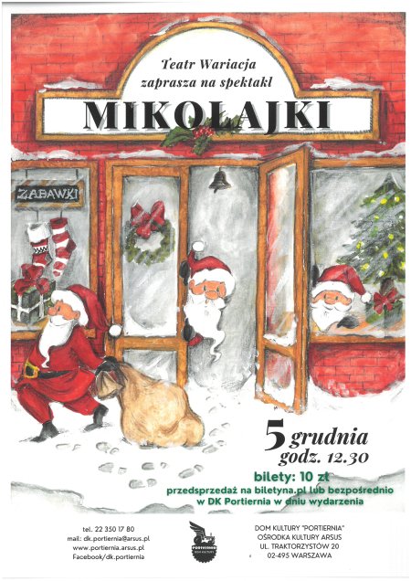 Teatr Wariacja "Mikołajki" - dla dzieci