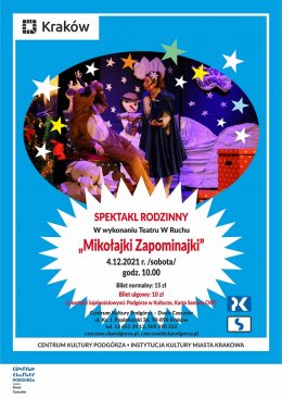 Mikołajki Zapominajki - spektakl rodzinny - Bilety na spektakl teatralny
