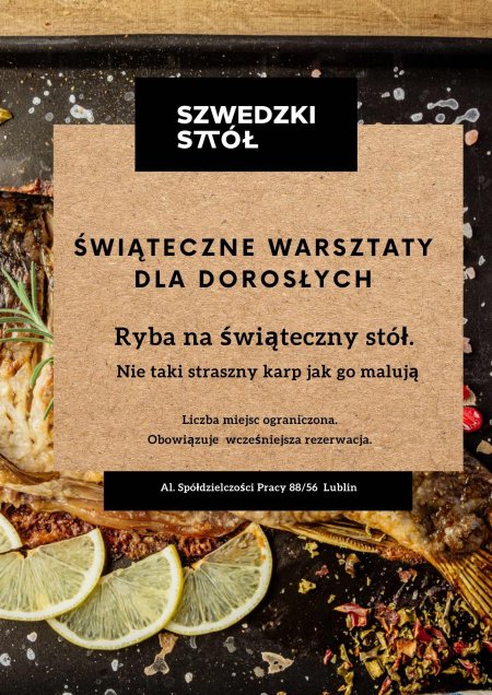 Ryba na świąteczny stół. Nie taki straszny karp jak go malują - Warsztaty kulinarne - inne