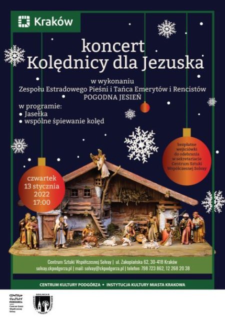 13.01.2022 Koncert „Kolędnicy dla Jezuska” Zespół Estradowy Pieśni i Tańca Emerytów i Rencistów „Pogodna Jesień” - koncert