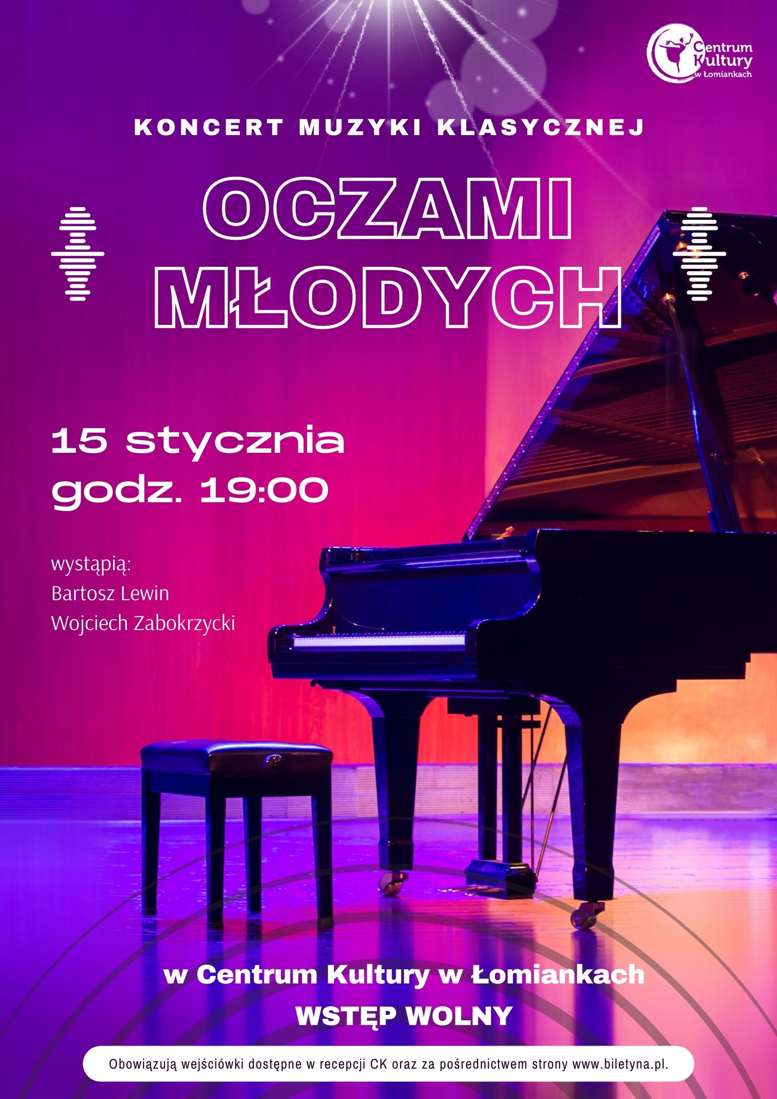 Koncert muzyki klasycznej Oczami Młodych Bilety Online, Opis