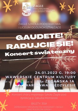 Gaudete! Radujcie się - koncert świąteczny chóru męskiego Szkoły Żagle - Bilety na koncert