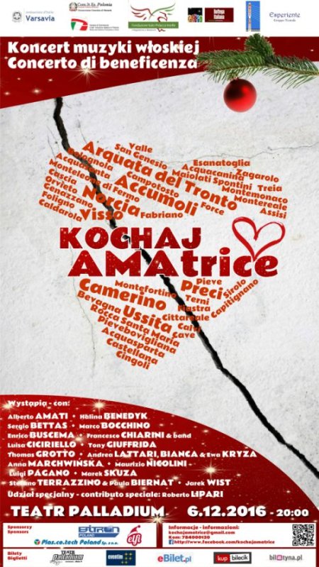 Charytatywny koncert muzyki włoskiej - Kochaj AMAtrice - koncert