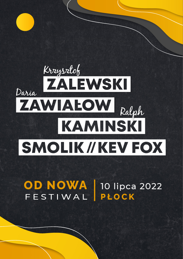Plakat Od Nowa Festiwal: Zalewski, Zawiałow, Kaminski, Smolik // Kev Fox 53347