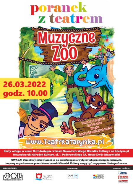 Poranek z Teatrem - MUZYCZNE ZOO - dla dzieci