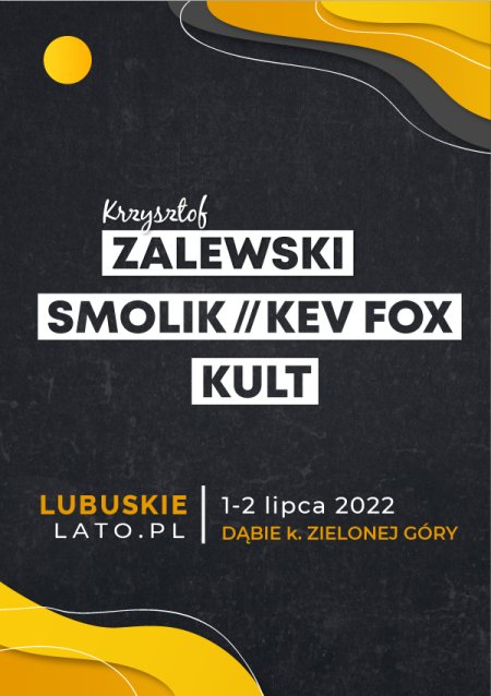 Karnet dwudniowy 1-2.07 - Krzysztof Zalewski, Smolik//Kev Fox, Kult - koncert