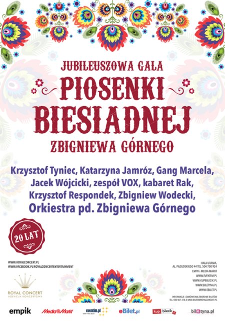 Jubileuszowa Gala Piosenki Biesiadnej - koncert