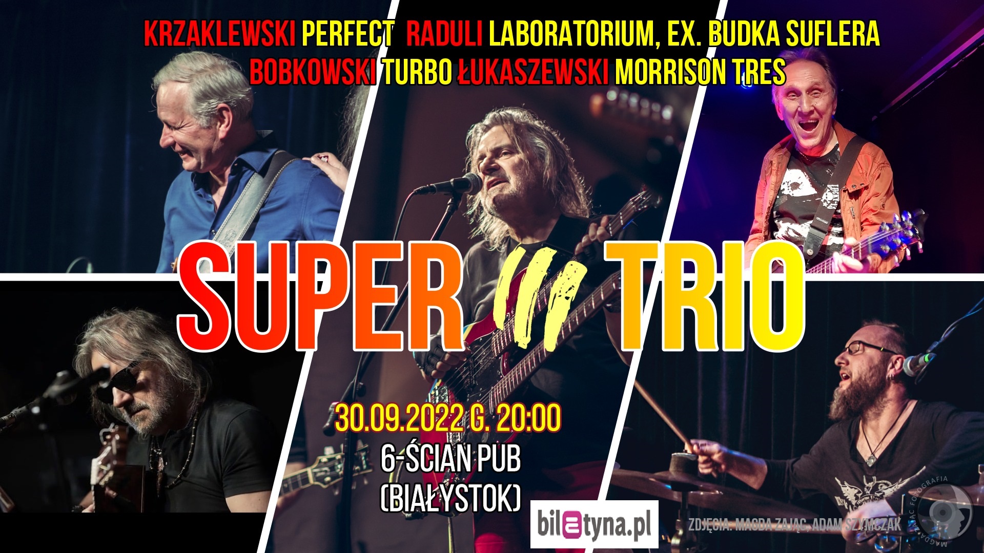 Plakat Super Trio - artyści Perfectu, Budki Suflera, Turbo i Morrison tres 85723